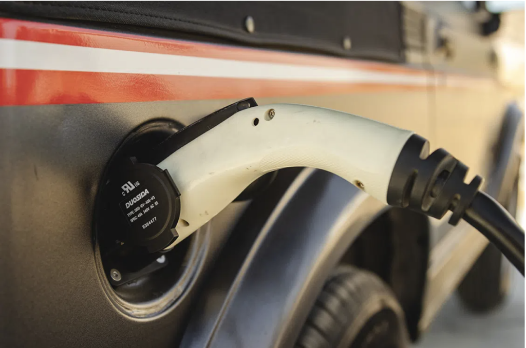 The Electric Samurai Charge port